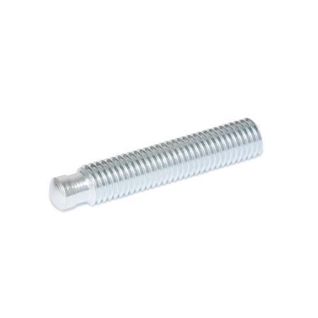 Otto Ganter Grub Screw with Thrust Point Zinc Plated, DIN 6332